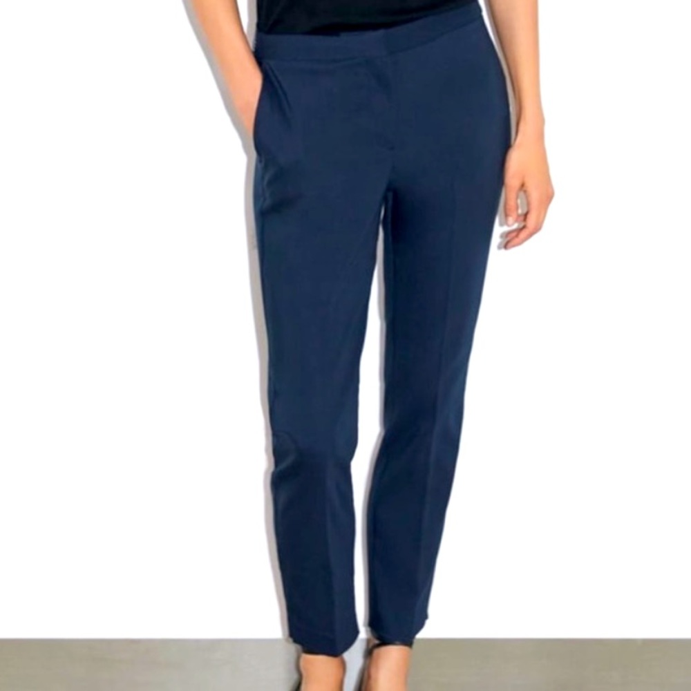 Zara Mid-rise Navy Cigarette Pant Size XL